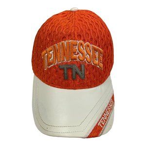 UT Tennessee Vols Orange‎ Waffle Knit White Strapback Baseball Cap Hat Metal Pin